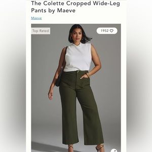 The Colette wide leg linen cropped pants